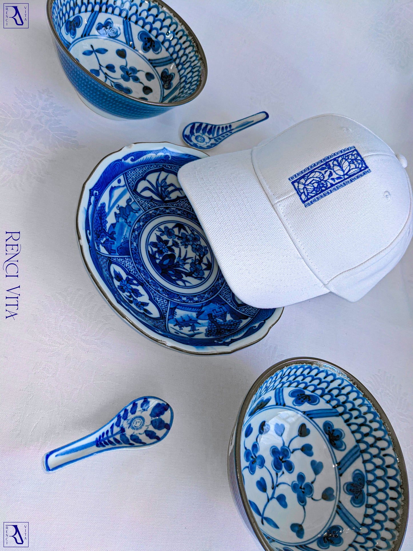 Blue & White Porcelain Cap