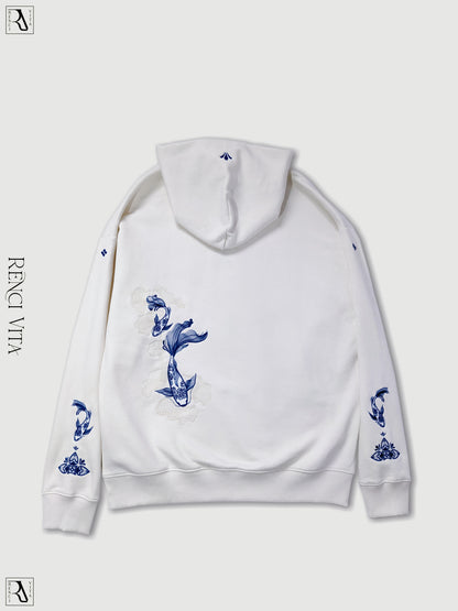'White Porcelain' Oversized Hoodie