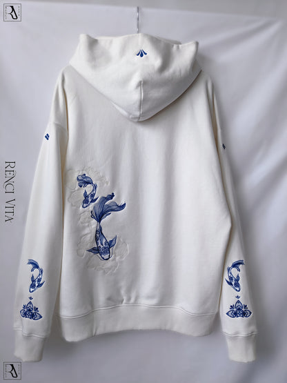 'White Porcelain' Oversized Hoodie