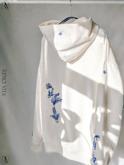 'White Porcelain' Oversized Hoodie