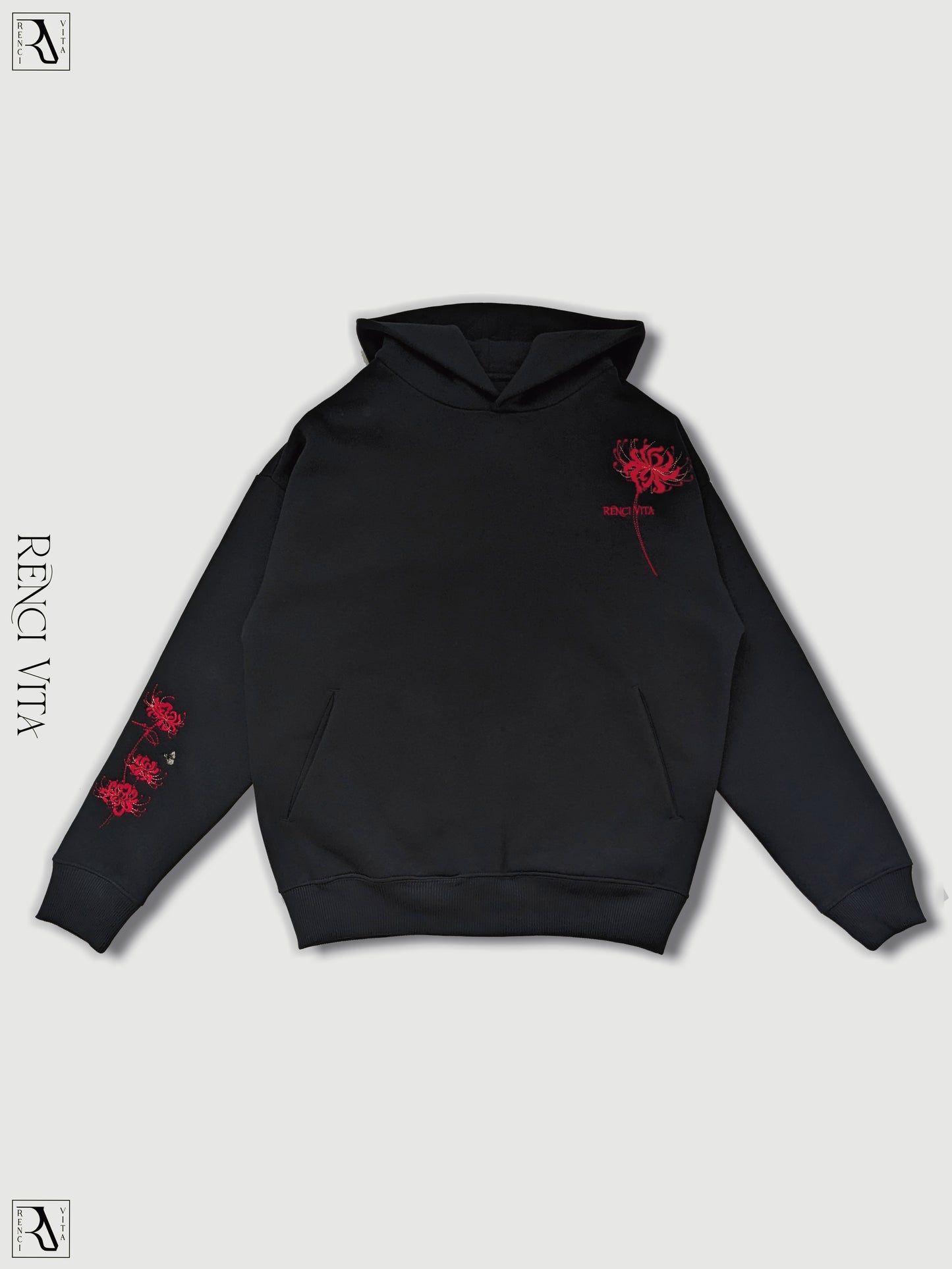 'Red Equinox' Oversized Hoodie