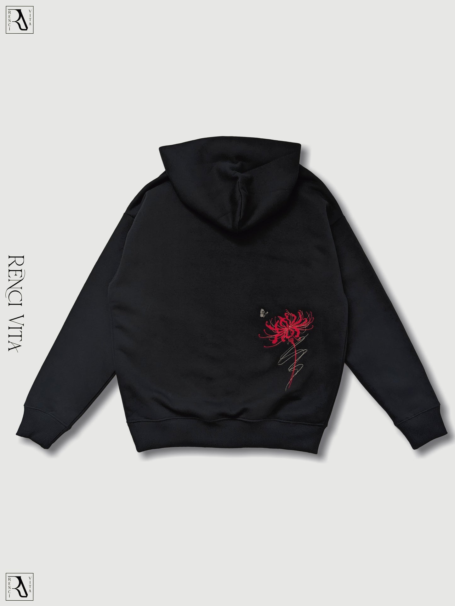 'Red Equinox' Oversized Hoodie