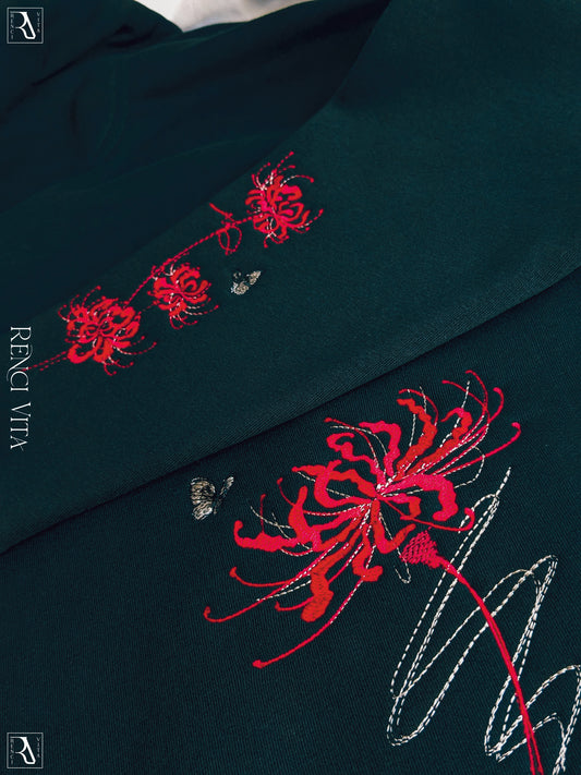 'Red Equinox' Oversized Hoodie